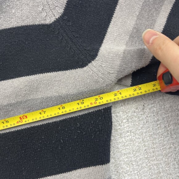 Lot x2 Bulk Striped Pullover Sweater Knit Red / Grey Women Sz XL Preppy Cozy - Picture 13 of 16